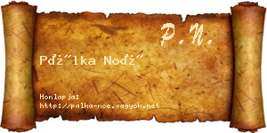 Pálka Noé névjegykártya